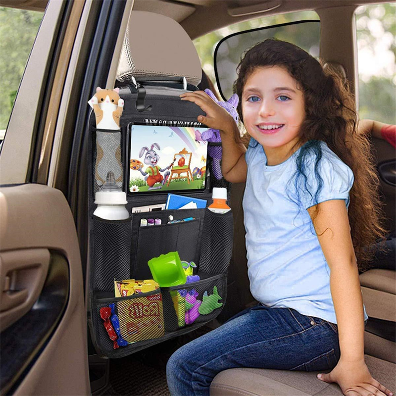 Toddler Tablet Accessories - Car Seat Organizer Multifunctional Oxford Fabric