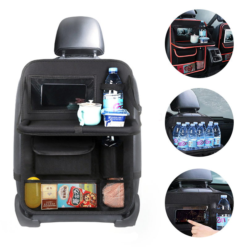 Toddler Tablet Accessories - Foldable Car Seats Organizer with Tray