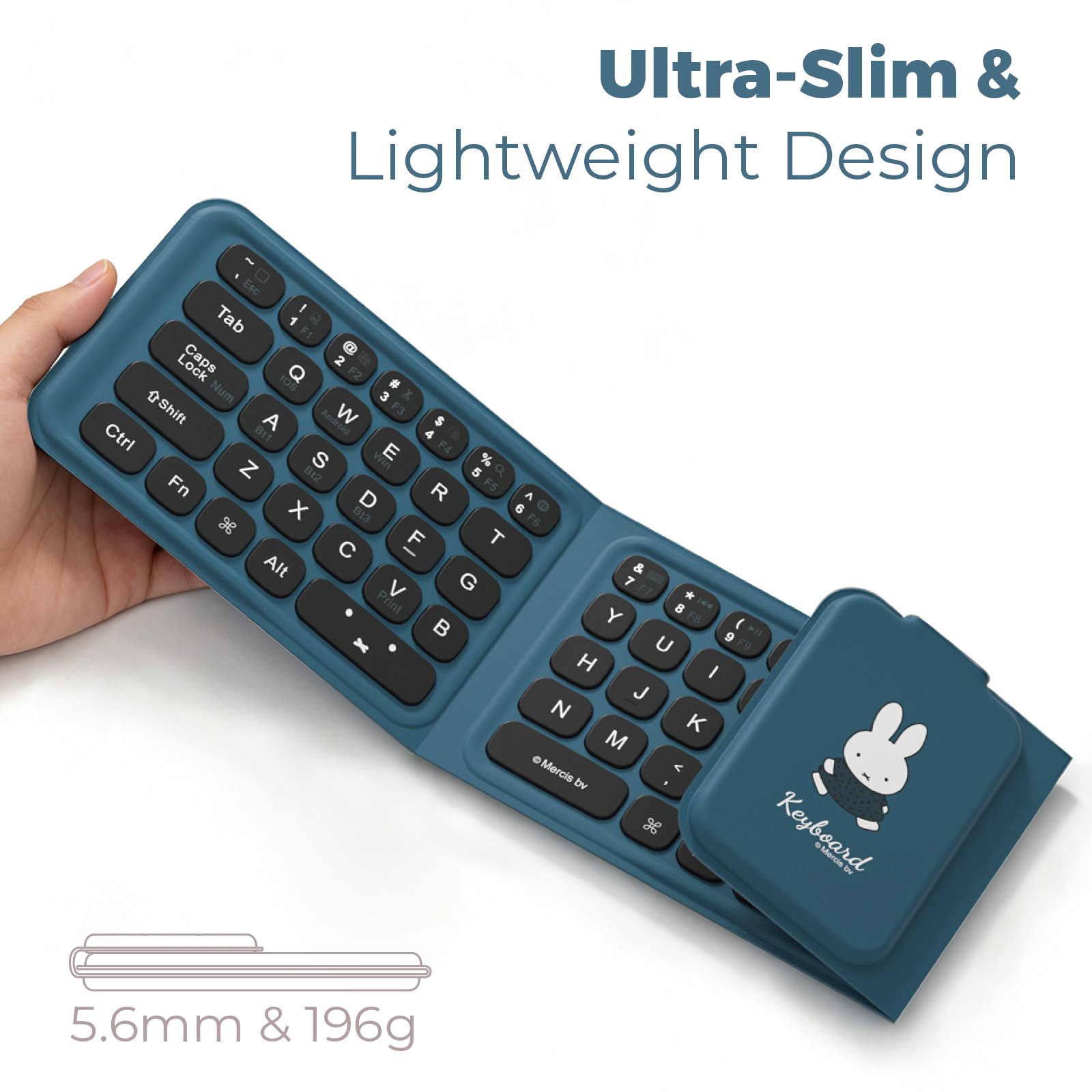 Miffy Triple fold keyboard Cut - Fire Tablet Accessories บทวิจารณ์และราคา