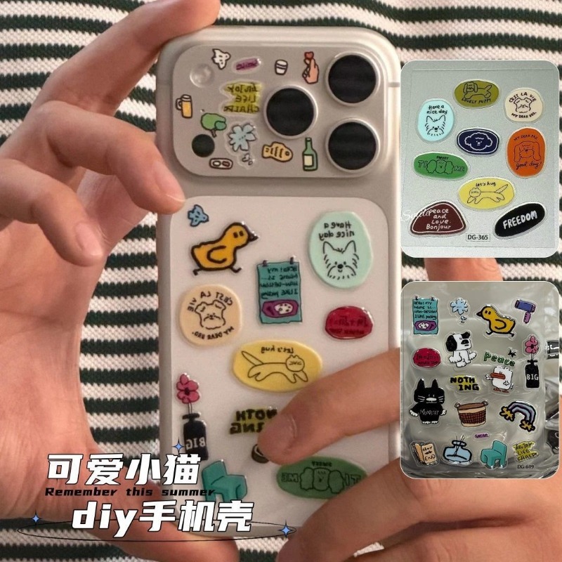 Cute Cartoon Cat Dog 3D Transp - Tablet Accessories บทวิจารณ์และราคา